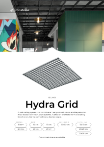echoshape szövet álmennyezet - Hydra grid - általános termékismertető