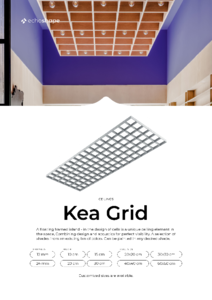 echoshape szövet álmennyezet - Kea grid - általános termékismertető