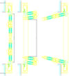 FTA 20 FBO harmonikaajtó vízszintes nézetek - CAD fájl