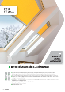 FTT U6, FTT U8 Thermo - extra hőszigetelő billenő tetőtéri ablakok - általános termékismertető