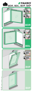 BDL, BDR, BVP, BXP - térdfal ablakok	 - alkalmazástechnikai útmutató