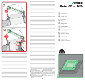 DEC, DMC, DXC - kupolás felülvilágító ablakok	 - alkalmazástechnikai útmutató