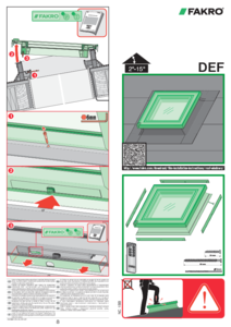 DEF - kupola nélküli felülvilágító ablakok - szerelési útmutató