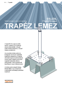 TigaSafe ESL/ZSL tetőbiztonsági rendszer trapézlemezhez - általános termékismertető
