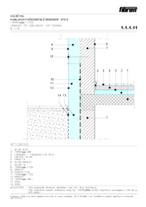 Külső fal – Homlokzati hőszigetelő rendszer (1.1.1.11) - tervezési segédlet