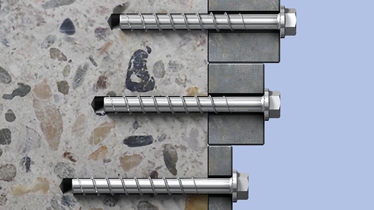 fischer ULTRACUT FBS II betoncsavar - Három csavarbecsavarási mélység