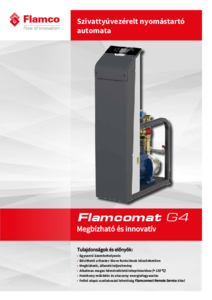 Flamcomat G4 szivattyúvezérelt nyomástartó automata - általános termékismertető