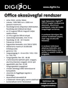DigiFol™ Office okosüvegfal rendszer - általános termékismertető