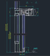 Compact master két szárnyú függönyfalon - CAD fájl