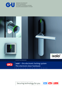G-U IXALO elektromos zárrendszer<br>G-U IXALO The electronic locking system - részletes termékismertető