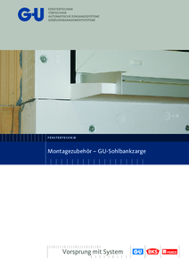 G-U ablakpárkány szerelőelem<br>Montagezubehör – GU-Sohlbankzarge - részletes termékismertető