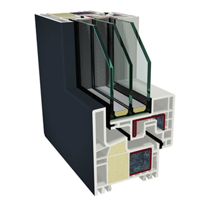 GEALAN-KUBUS® ablakrendszer - Metszet