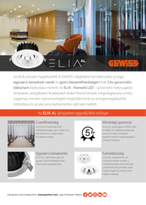 ELIA AL sorozatú álmennyezetbe süllyeszthető pontvilágító LED - általános termékismertető