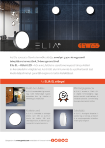 ELIA EL sorozatú kültéri LED-es fali hajólámpa - részletes termékismertető