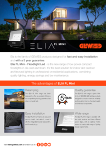 ELIA FL Mini sorozatú LED fényvető - általános termékismertető