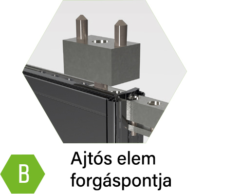 abo]pure egyrétegű üveg mobilfal ajtós elem forgáspontja