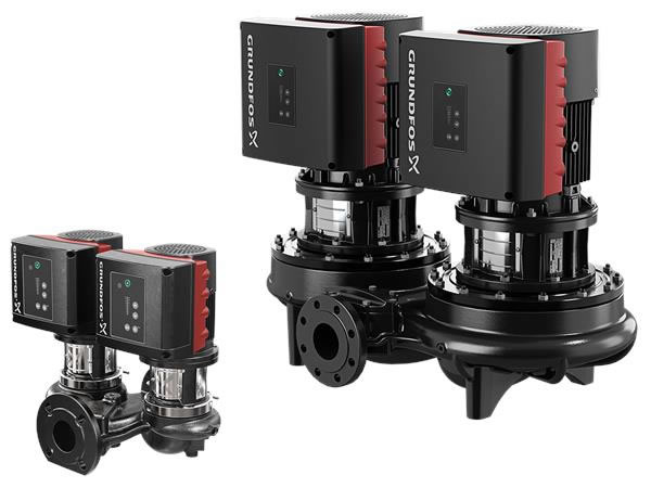 Grundfos TPED 1000 TPE2 D egyfokozatú in-line ikerszivattyúk frekvenciaváltóval