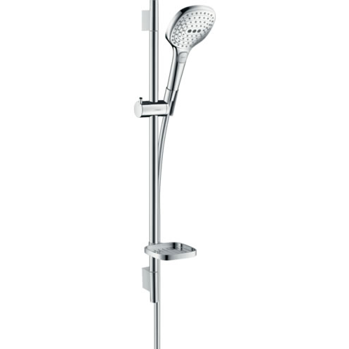 hansgrohe Raindance Select E zuhanyszett 120 3jet, 65 cm-es zuhanyrúddal és szappantartóval