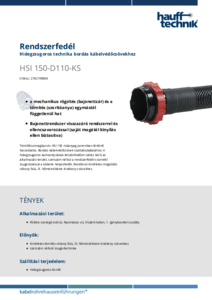 HSI 150-D...-KS rendszerfedél
<br>hidegzsugoros technika bordás kábelvédő csövekhez - általános termékismertető