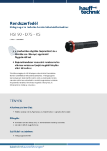 HSI 90 - D75 - KS rendszerfedél
<br>hidegzsugoros technika bordás kábelvédő csövekhez - általános termékismertető