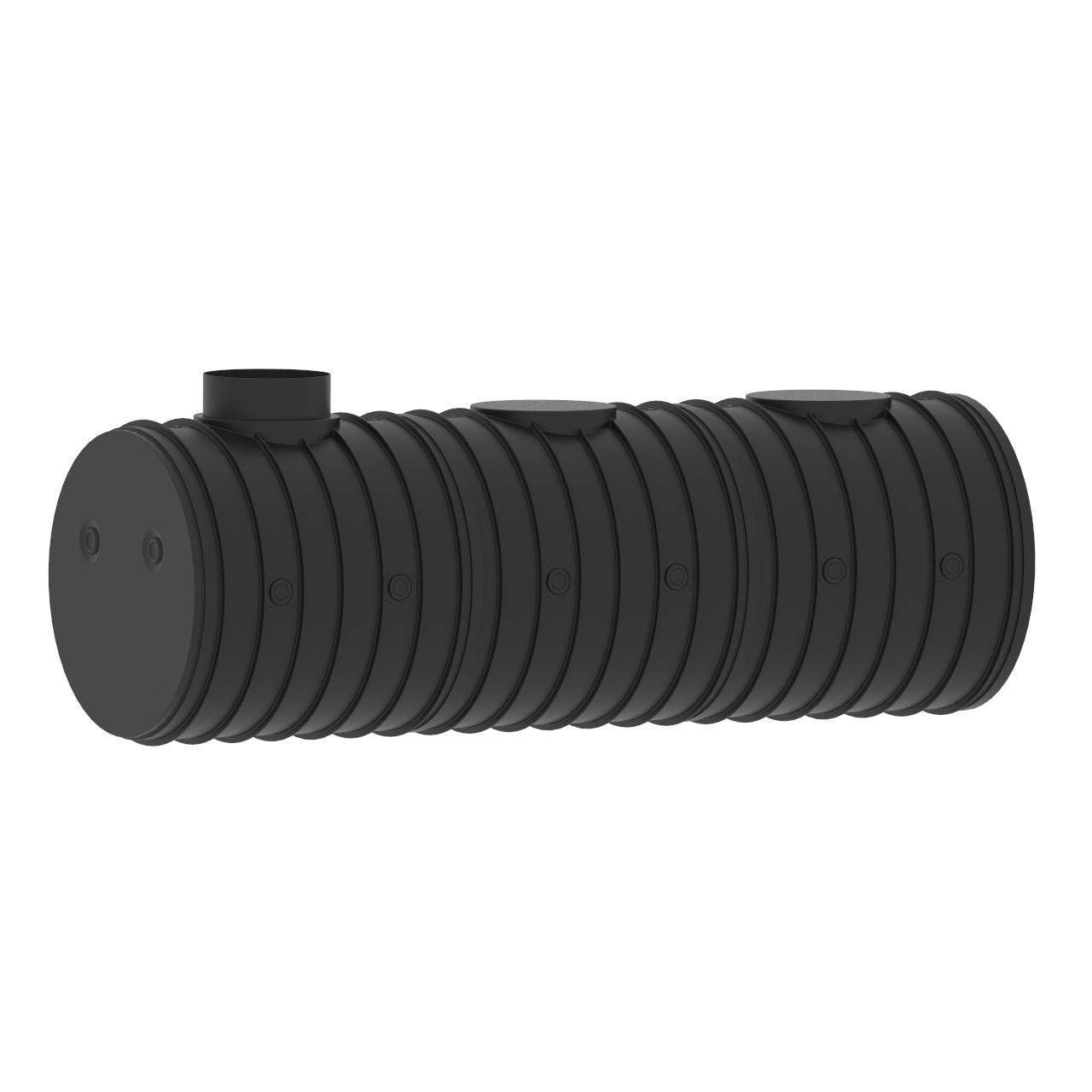 HD-Rotatech DN1500 átmérőjű fekvőhengeres földalatti modulos PE tartály – 7,5 m³