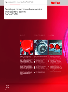 Helios RADAX® VAR magasnyomású félaxiális csőventilátorok <br>
(Helios Standard Range Catalogue 4.0, 206-229. oldal)
 - részletes termékismertető