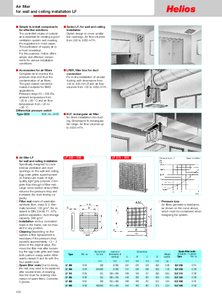 Helios LF, KLF és LFBR légszűrők <br>
(Helios Standard Range Catalogue 4.0, 422-424. oldal) - részletes termékismertető