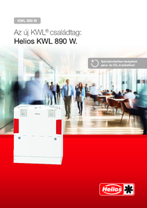 Helios KWL 890 W központi hővisszanyerős szellőztető - részletes termékismertető