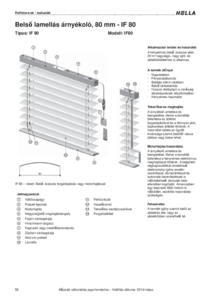 Belső lamellás árnyékoló 80 mm - IF 80
 - részletes termékismertető