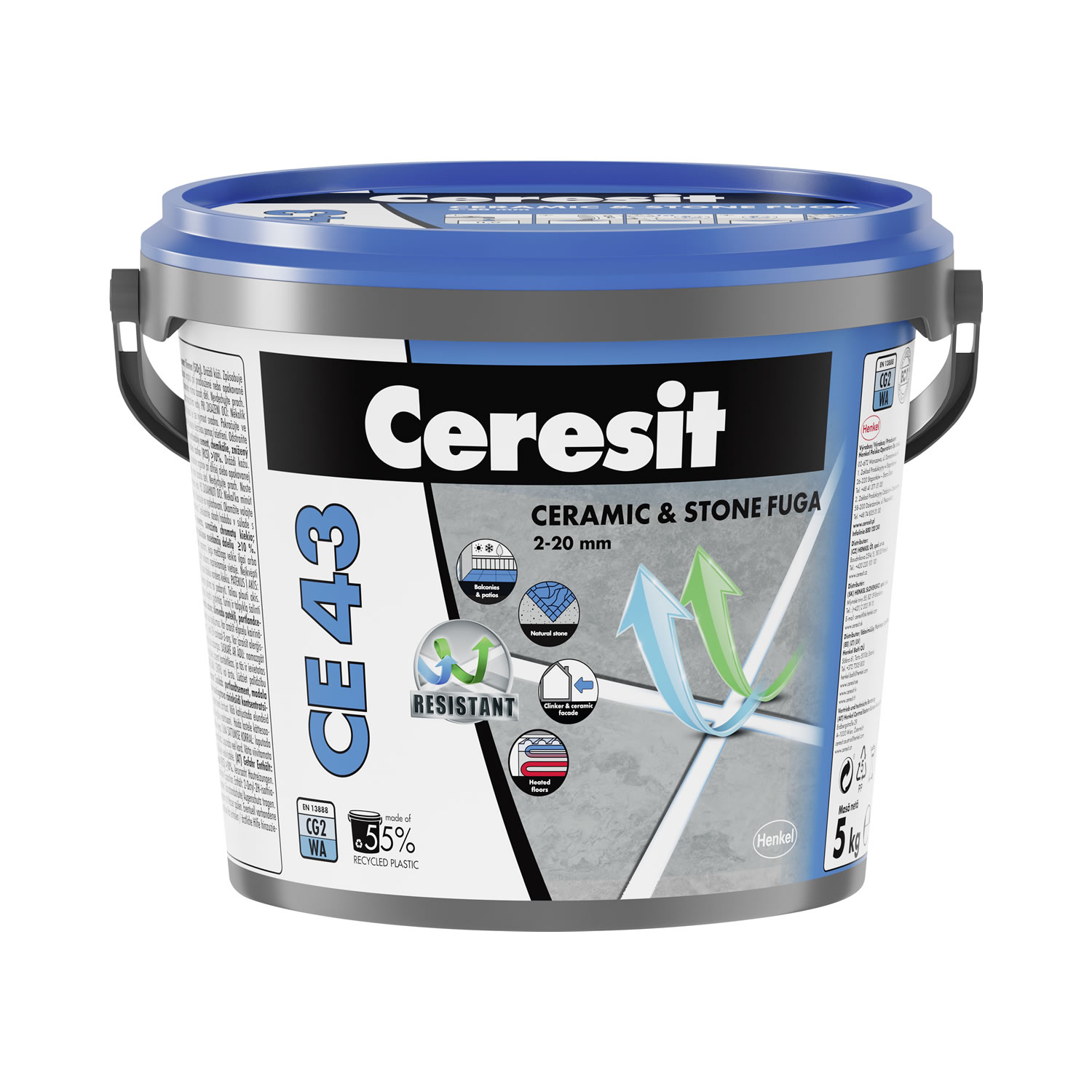 Ceresit CE 43 Grand' Elit vízlepergető, flexibilis vízlepergetô fugázó 3-20 mm