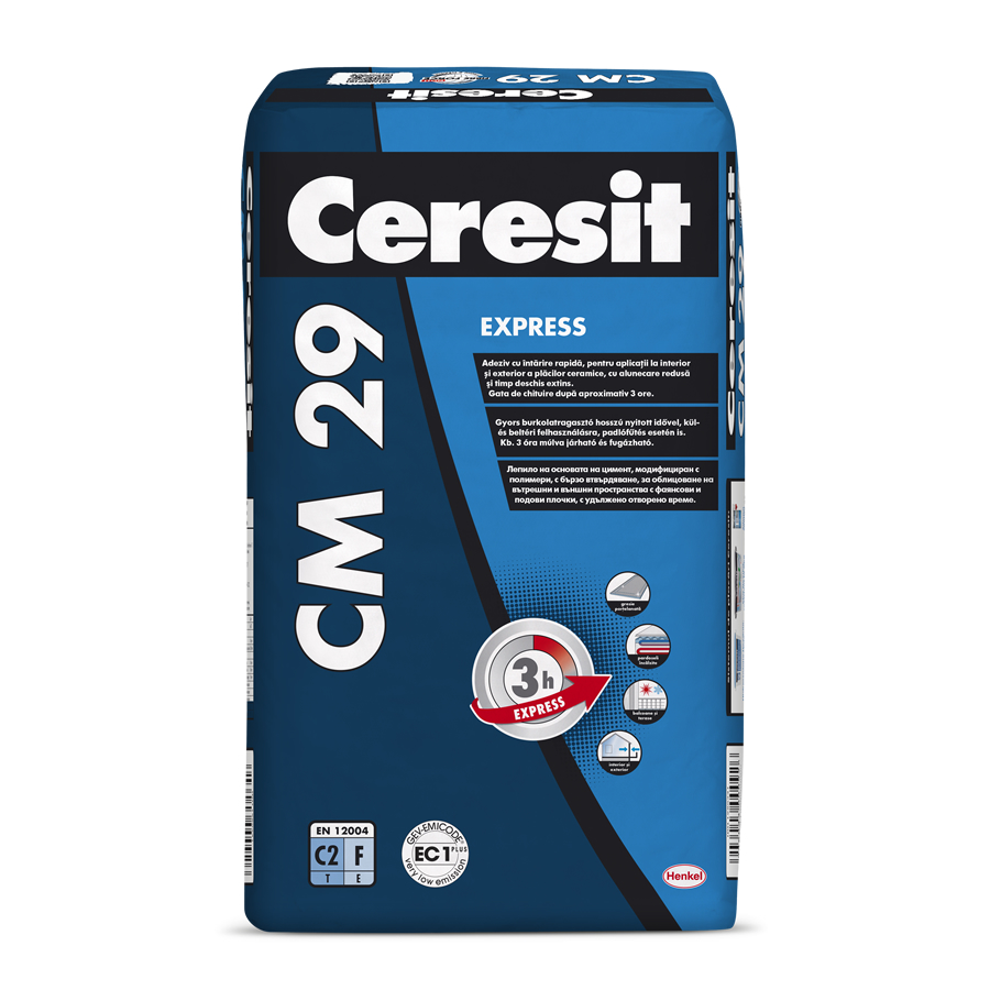 Ceresit CM 29 Multi X-press gyorskötésű flexibilis burkolatragasztó
