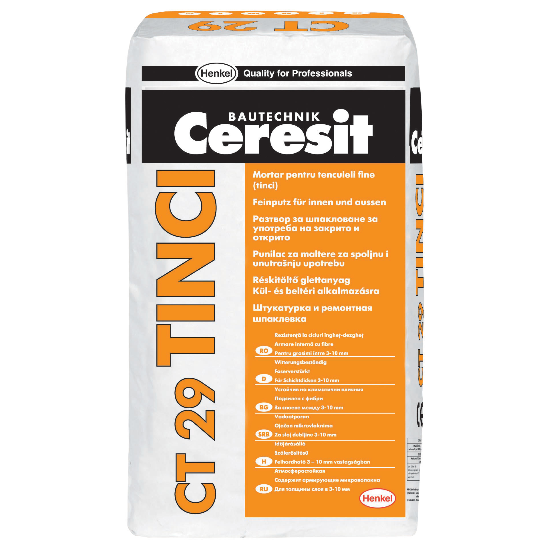 Ceresit CT 29 TINCI vékonyvakolat és réskitöltő glettanyag