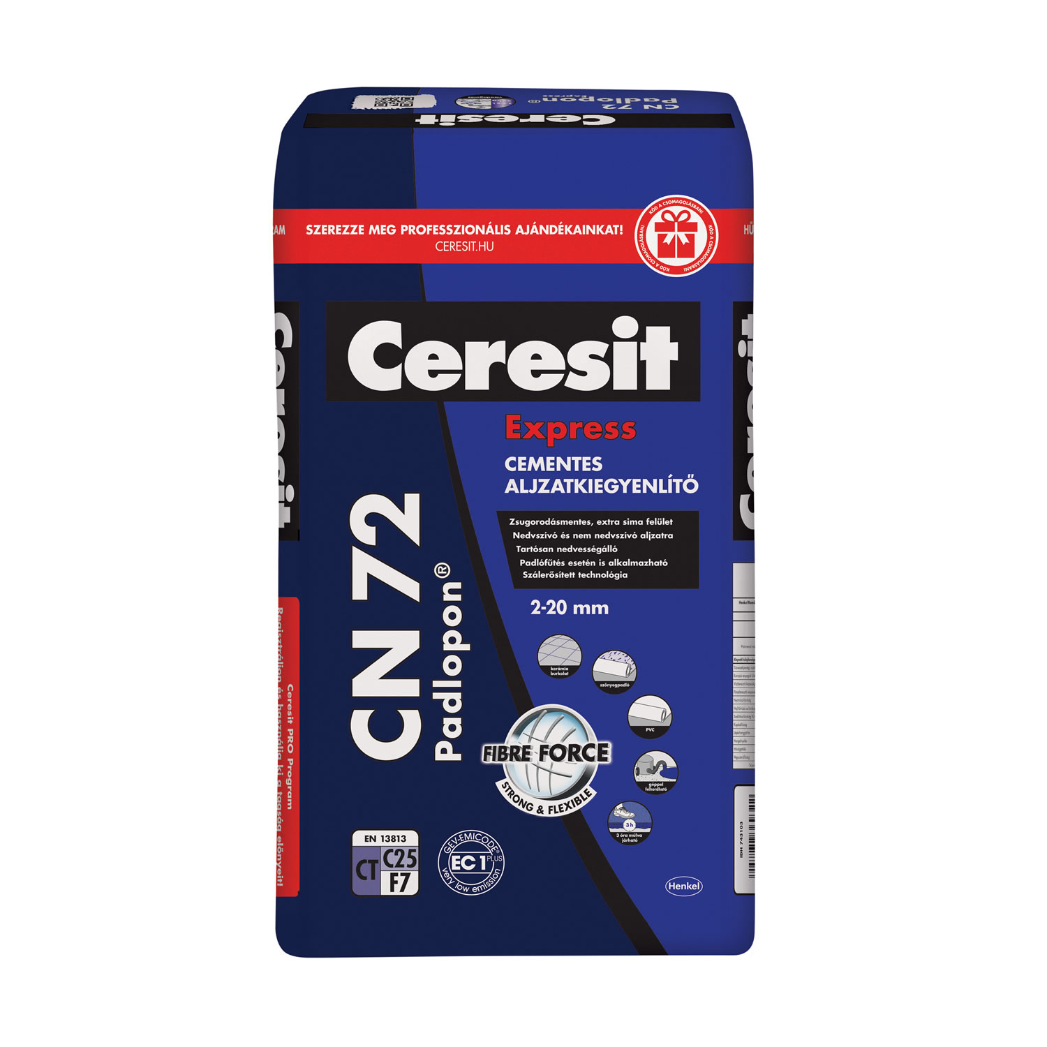 Ceresit Padlopon Express CN 72 önterülő aljzatkiegyenlítő