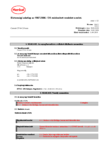 Ceresit CT 64 Elastic dörzsölt hatású akril vakolat - biztonsági adatlap