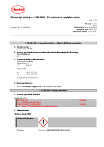 Ceresit CT 721 Visage fa hatású lazúrfesték - biztonsági adatlap