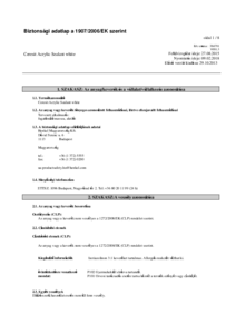 Ceresit CS 11 átfesthető rugalmas fali akril - biztonsági adatlap