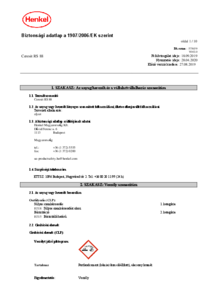 Ceresit RS 88 javító és simító habarcs - biztonsági adatlap