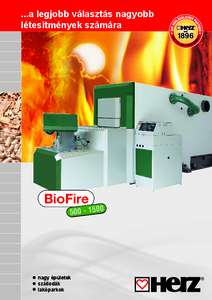 BioFire BC 500-1500 kW biomassza kazán (pellet vagy faapríték)  - általános termékismertető