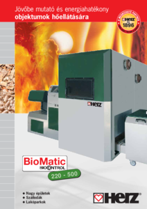 BioMatic BC 220-500 kW biomassza kazán (pellet vagy faapríték)  - általános termékismertető