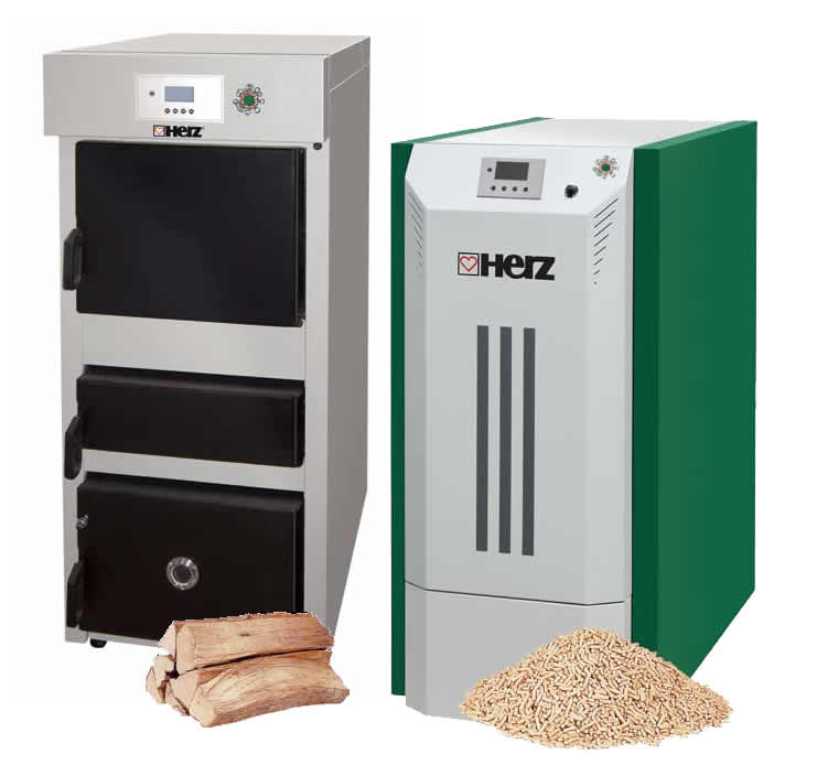 HERZ ECO biomassza kazánok (pellet vagy fahasáb)