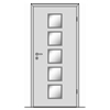 Hörmann BaseLine beltéri fa ajtók - Egyszárnyú ajtó, metszetek - CAD fájl
