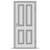 Hörmann ClassicLine Carolina beltéri ajtók - Egyszárnyú ajtó, metszetek - CAD fájl