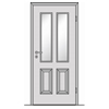 Hörmann ClassicLine Georgia beltéri ajtók - Egyszárnyó ajtó, metszetek - CAD fájl