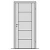 Hörmann DesignLine Groove beltéri ajtók - Egyszárnyú ajtó, metszetek - CAD fájl