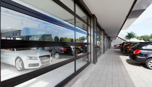 Hörmann ALR F42 Glazing és ALR 67 Thermo Glazing nagy felületen üvegezett alumíniumkapuk