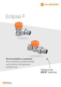 Eclipse termosztatikus radiátorszelep térfogatáram szabályozással - részletes termékismertető