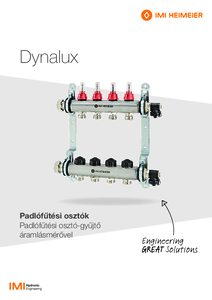 Dynalux padlófűtési osztó-gyűjtő áramlásmérővel - részletes termékismertető