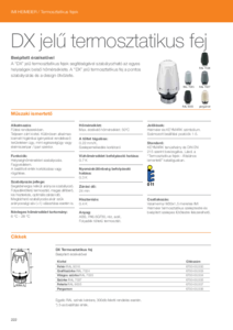 DX termosztatikus fej <br>
(IMI termékkatalógus, 2018 / 222. oldal) - részletes termékismertető