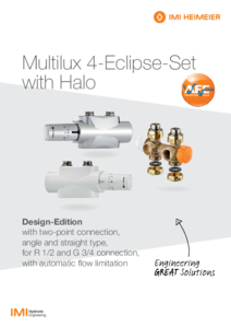 Multilux 4-Eclipse termosztatikus radiátorszett - műszaki adatlap