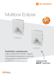 Multibox Eclipse padlófűtési szabályozó automata térfogatáram korlátozással - részletes termékismertető